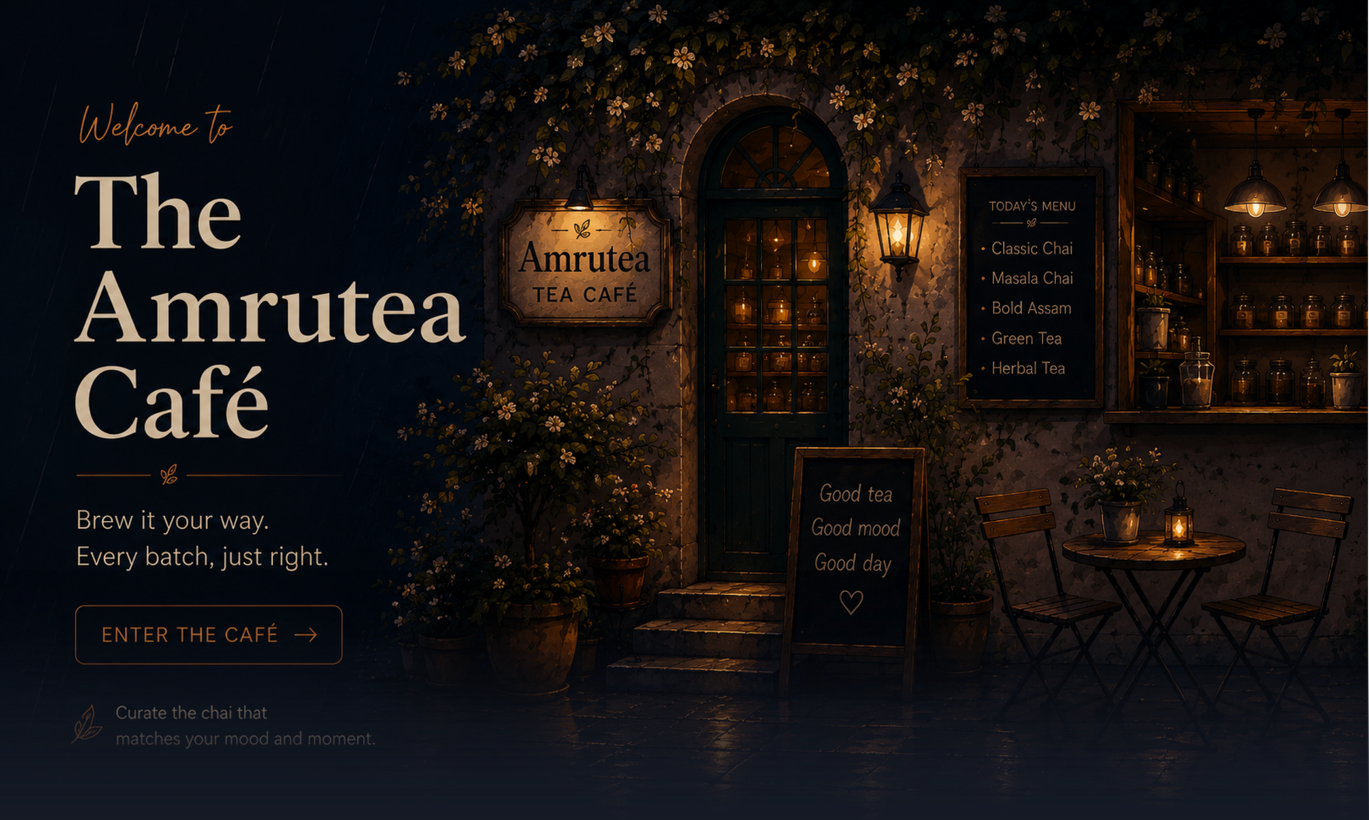 Amrutea Café — Rainy Day