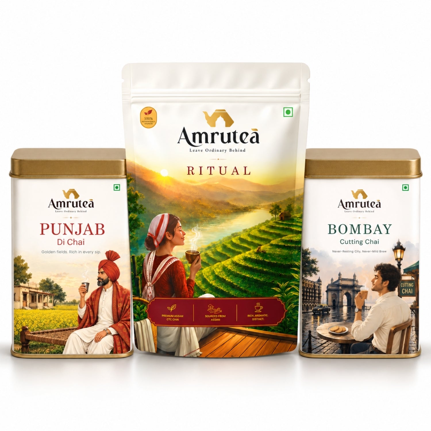 Amrutea Chai Box | The Best of Assam, Bombay & Punjab