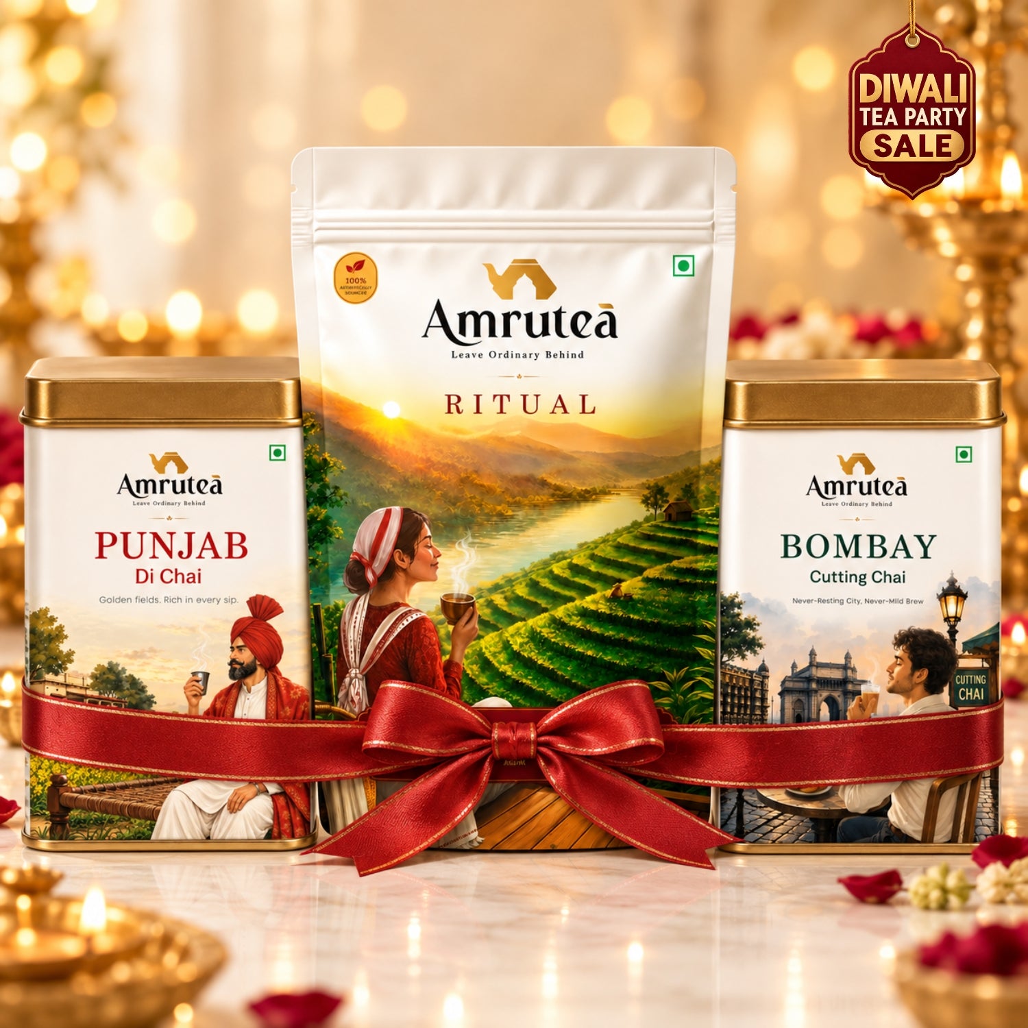 Amrutea Chai Box | The Best of Assam, Bombay & Punjab